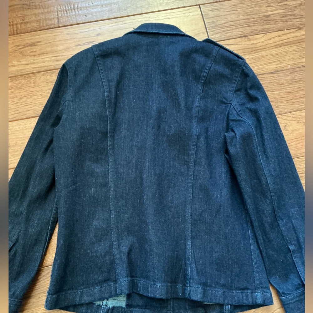 Lauren Jeans Co., Ralph Lauren Dark Denim Military Style Jacket, small - Picture 11 of 11